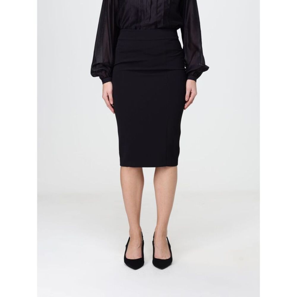 Hanita Women Hanita High-Waisted Jersey Pencil Midi Skirt With Back Slit